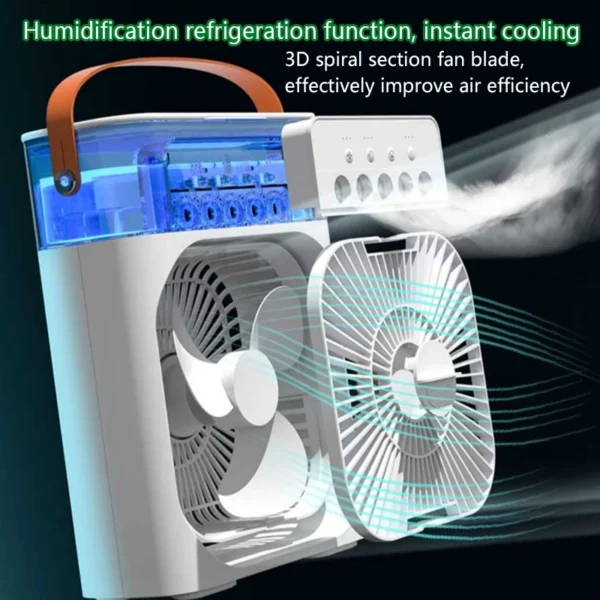 ⏰Today Only SGD 5.9⏰Portable USB Mini Aircond, Air Cooler, Mist Fan, Kipas Penyejuk Mini Meja - Image 4
