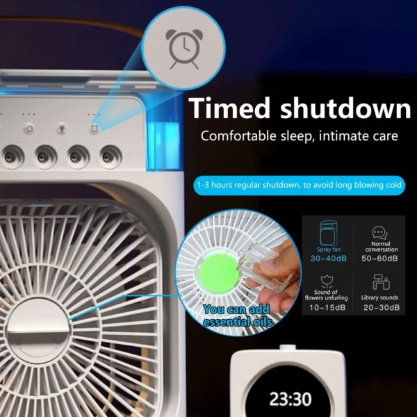 ⏰Today Only SGD 5.9⏰Portable USB Mini Aircond, Air Cooler, Mist Fan, Kipas Penyejuk Mini Meja - Image 7